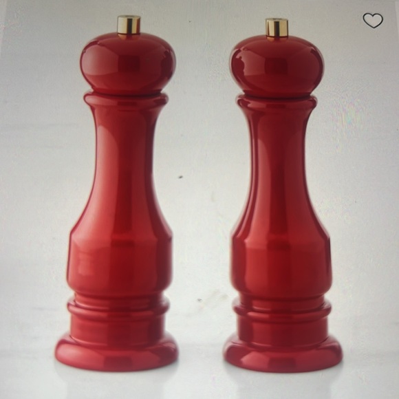 Williams Sonoma Vibrant Red Wooden Salt & Pepper Mills price firm - Picture 6 of 6